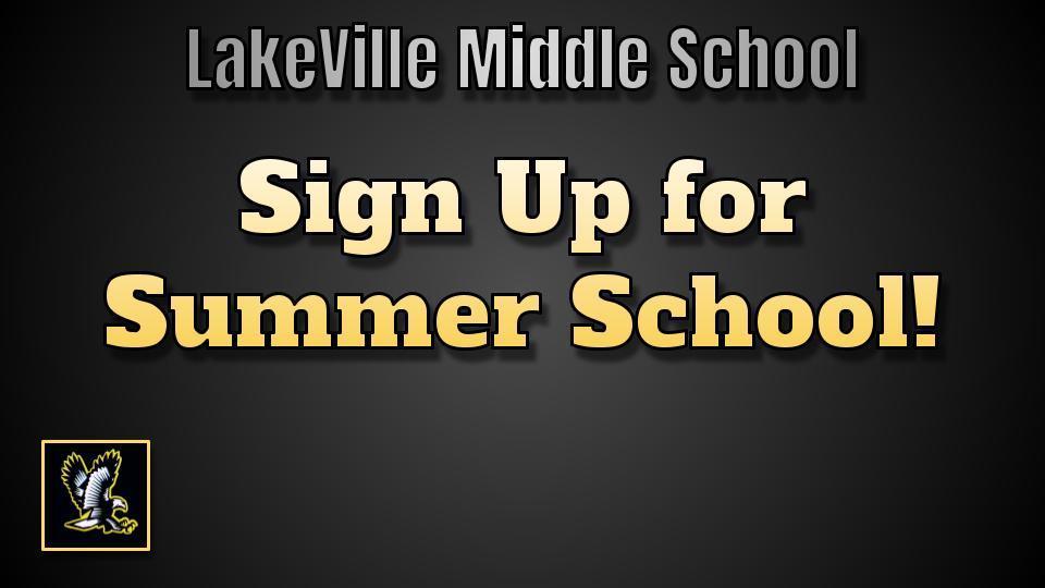 middle school summer school sign up