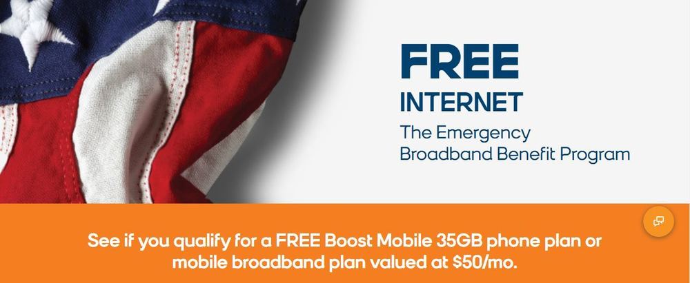 Free internet for qualifying families