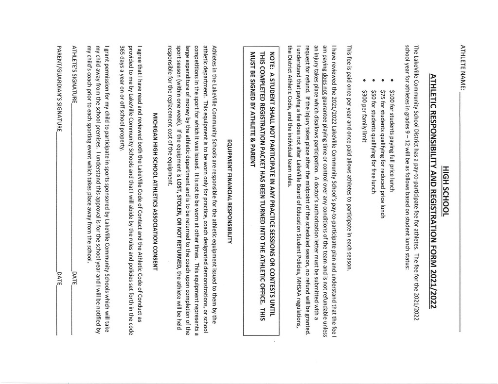 HS Clearance Form