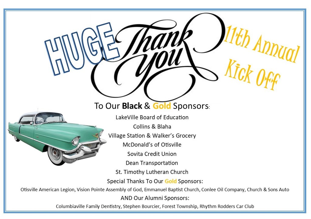 sponsor thank you