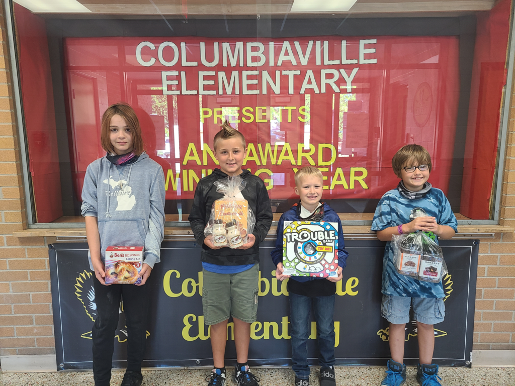 Winners from Columbiaville Elementary from the Kick off Event!